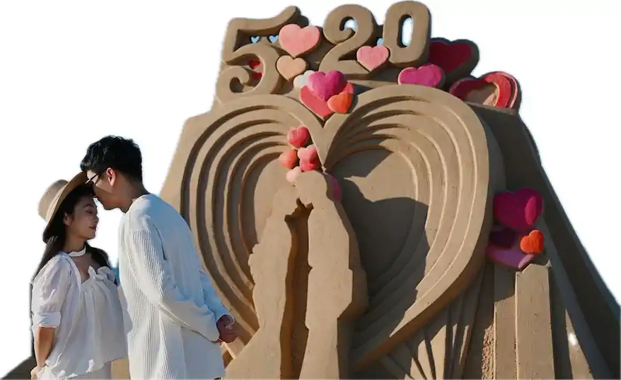 沙雕艺术展览现场